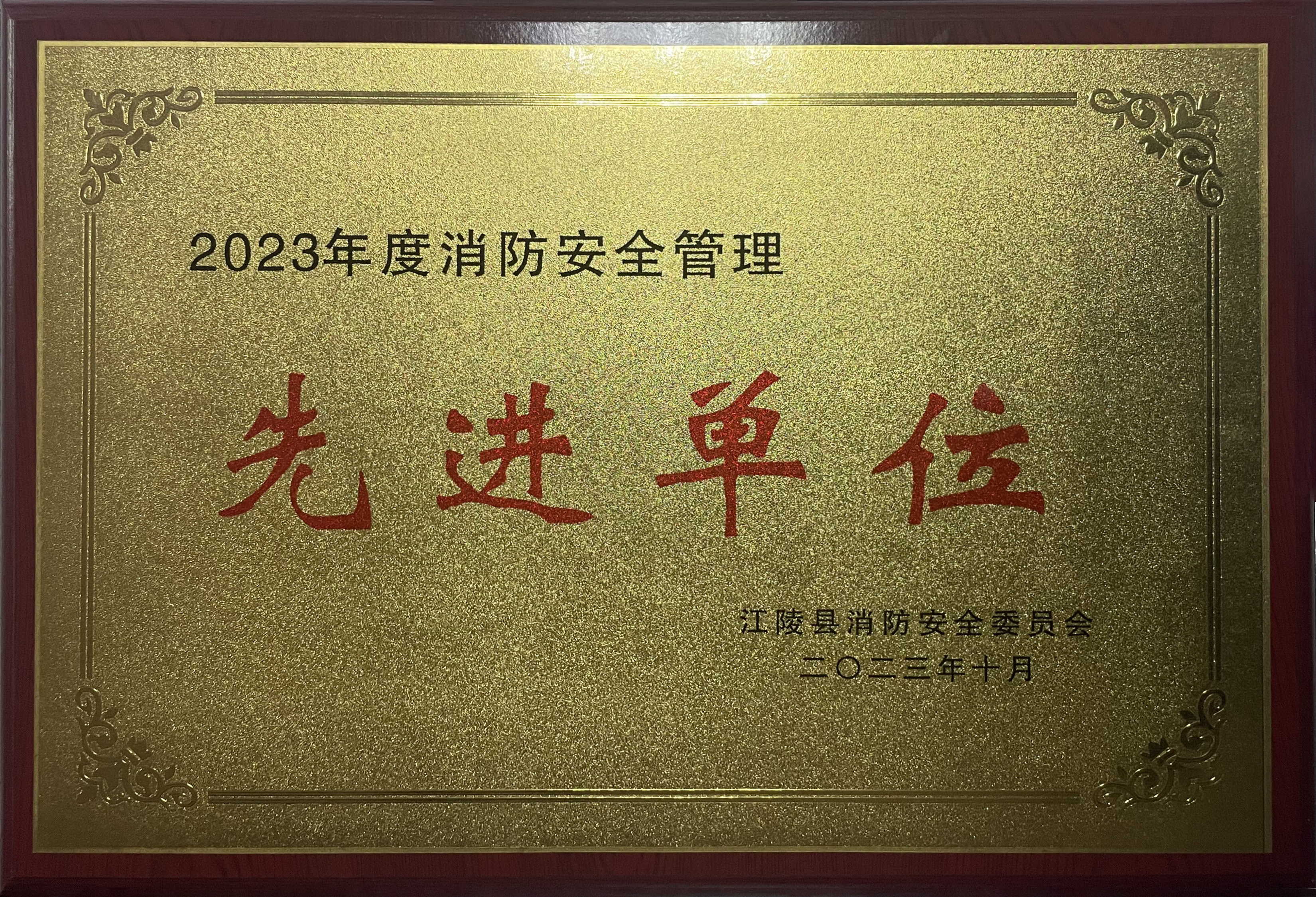 2023消防安全管理先进单位