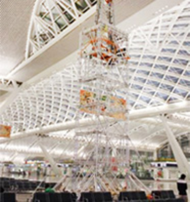 The highest domestic 28 meters mast type lifting platform