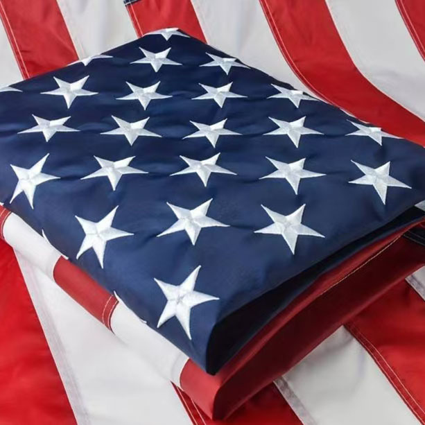 Double sided printed flag