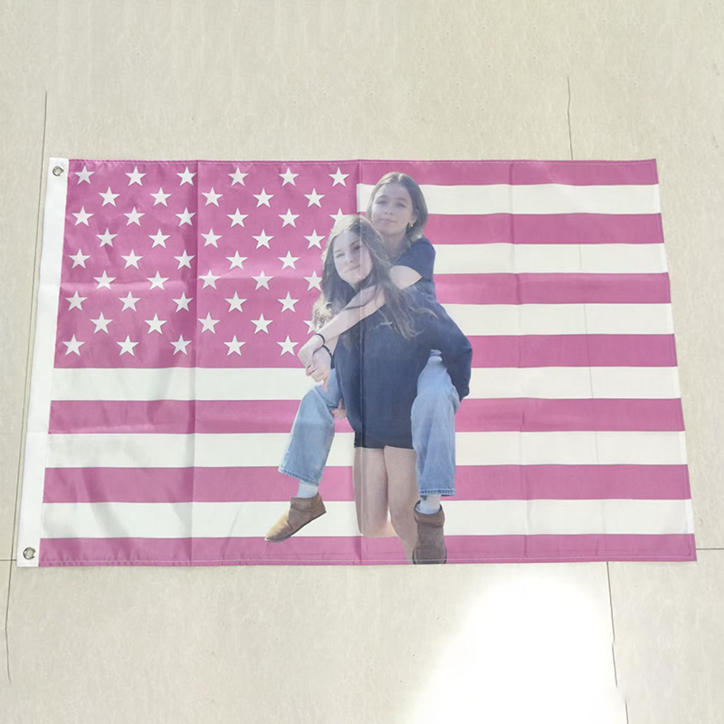 Double sided printed flag