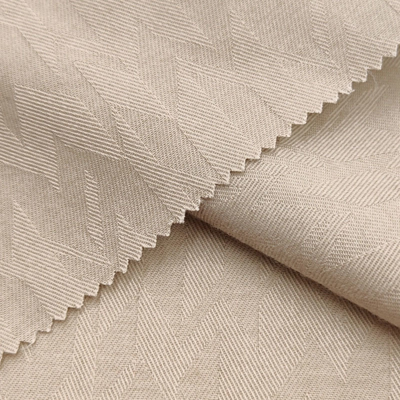 Cotton brocade with four-way elasticity
