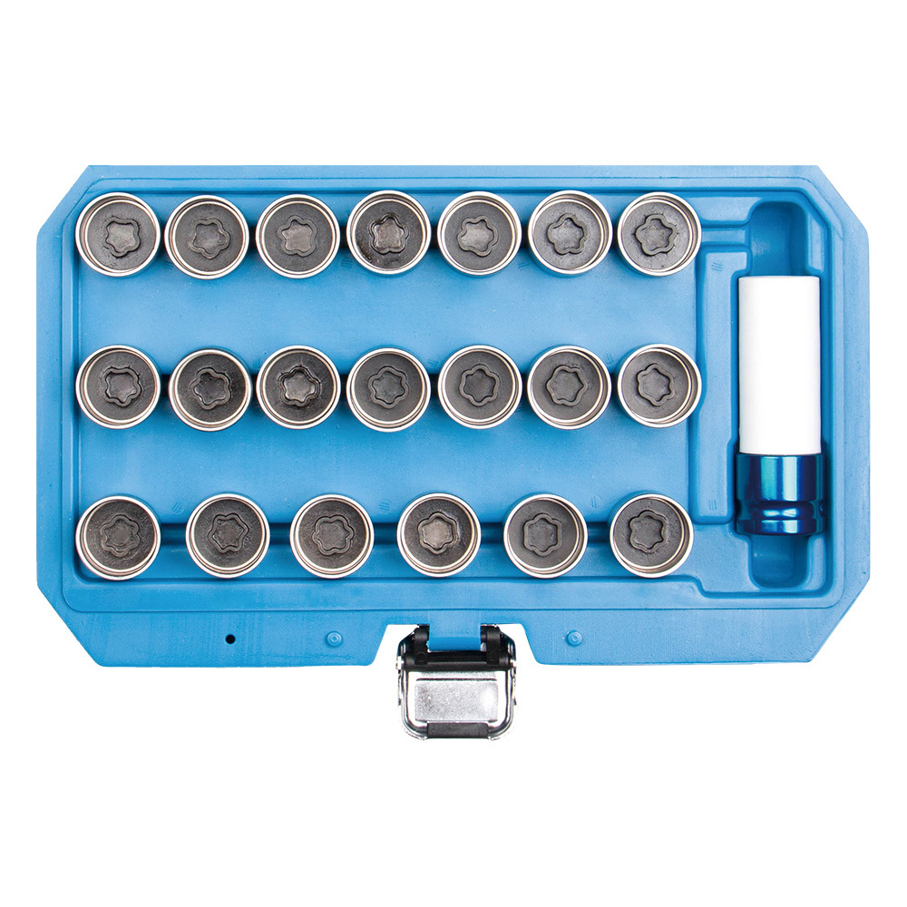21pcs VAG Locking Wheel Nut Stud Remover Tool Kit