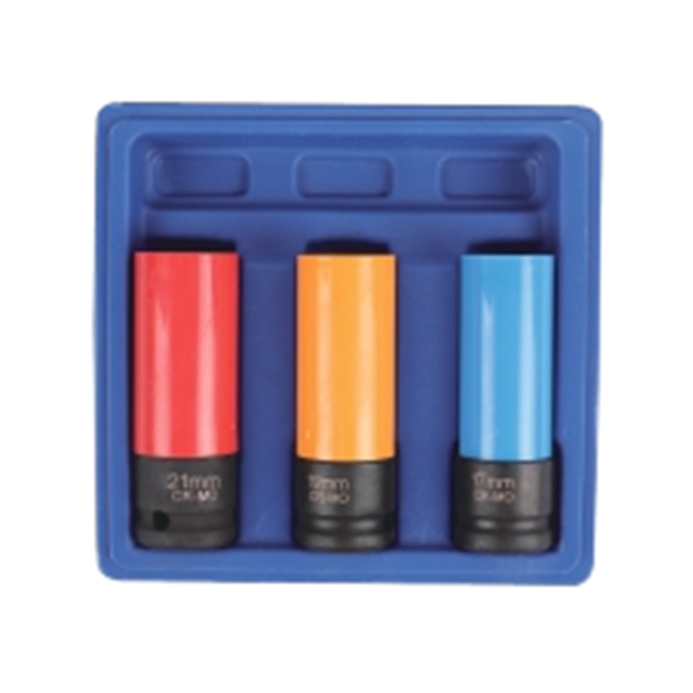 3Pcs 1/2" Drive Wheel Nut Socket Set