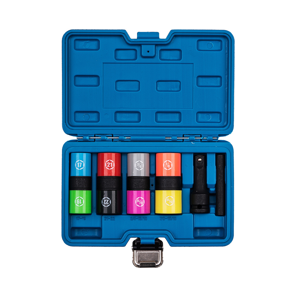 6pcs Flip Lug Nut Socket Set