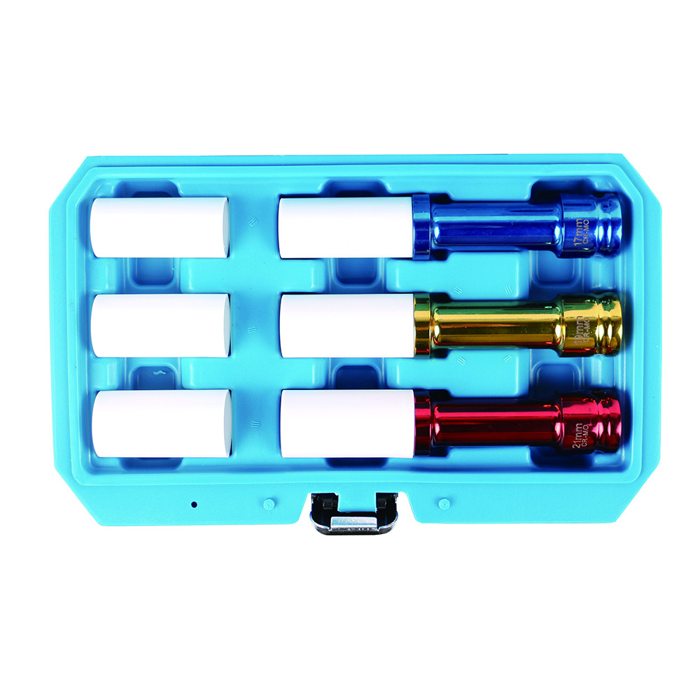 1/2" Dr 3Pc Deep Aluminium Wheel Nut Socket Set