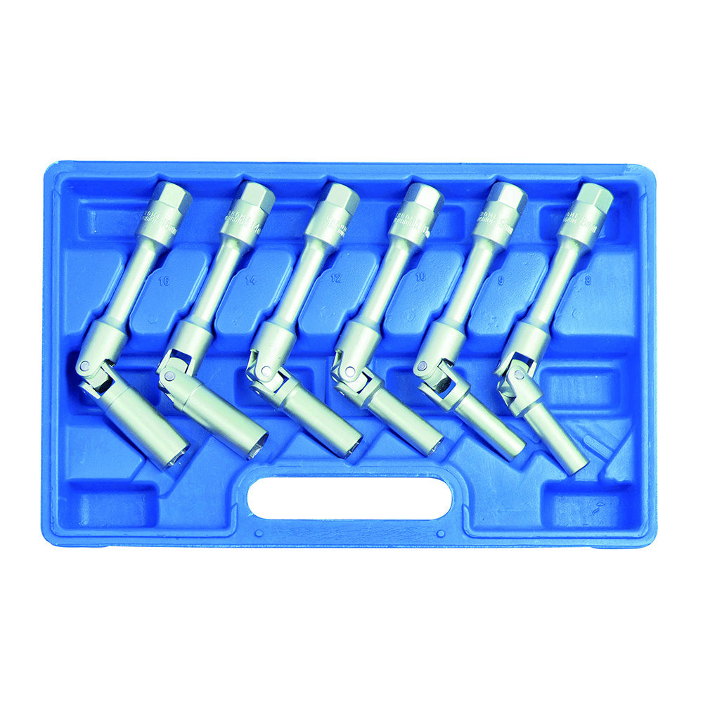 6Pcs 3/8" Dr. Extra Long Glow Plug Socket Set
