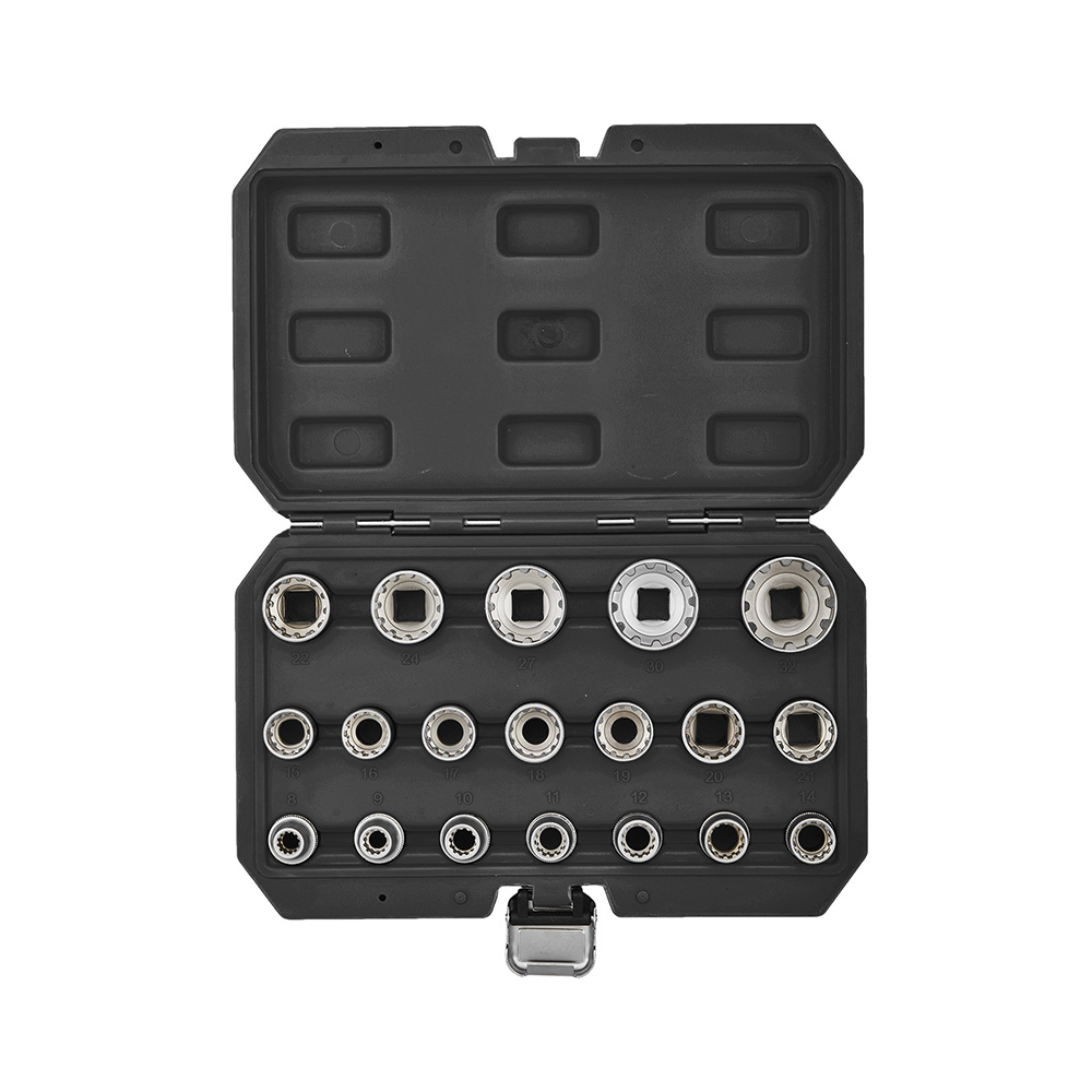 19 Pcs 1/2"Dr. Gear Lock Socket Set