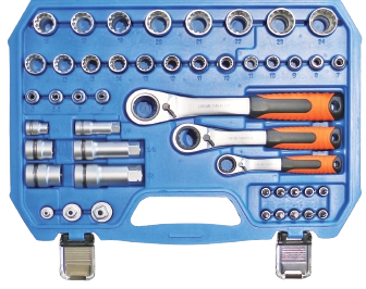 47Pcs 1/4" 3/8”1/2" Go Through Socket Set