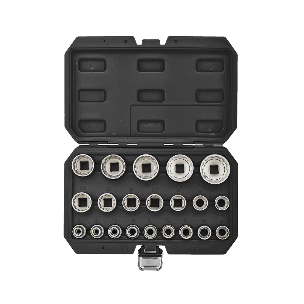 21 Pcs 1/2"Dr. 12PT Socket Set