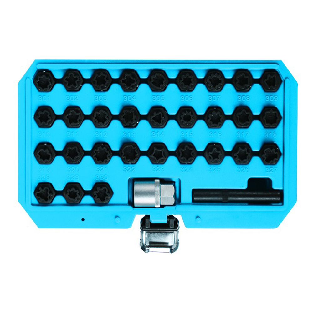 32pcs Mercedes Benz Locking Wheel Nut Stud Remover Tool Kit