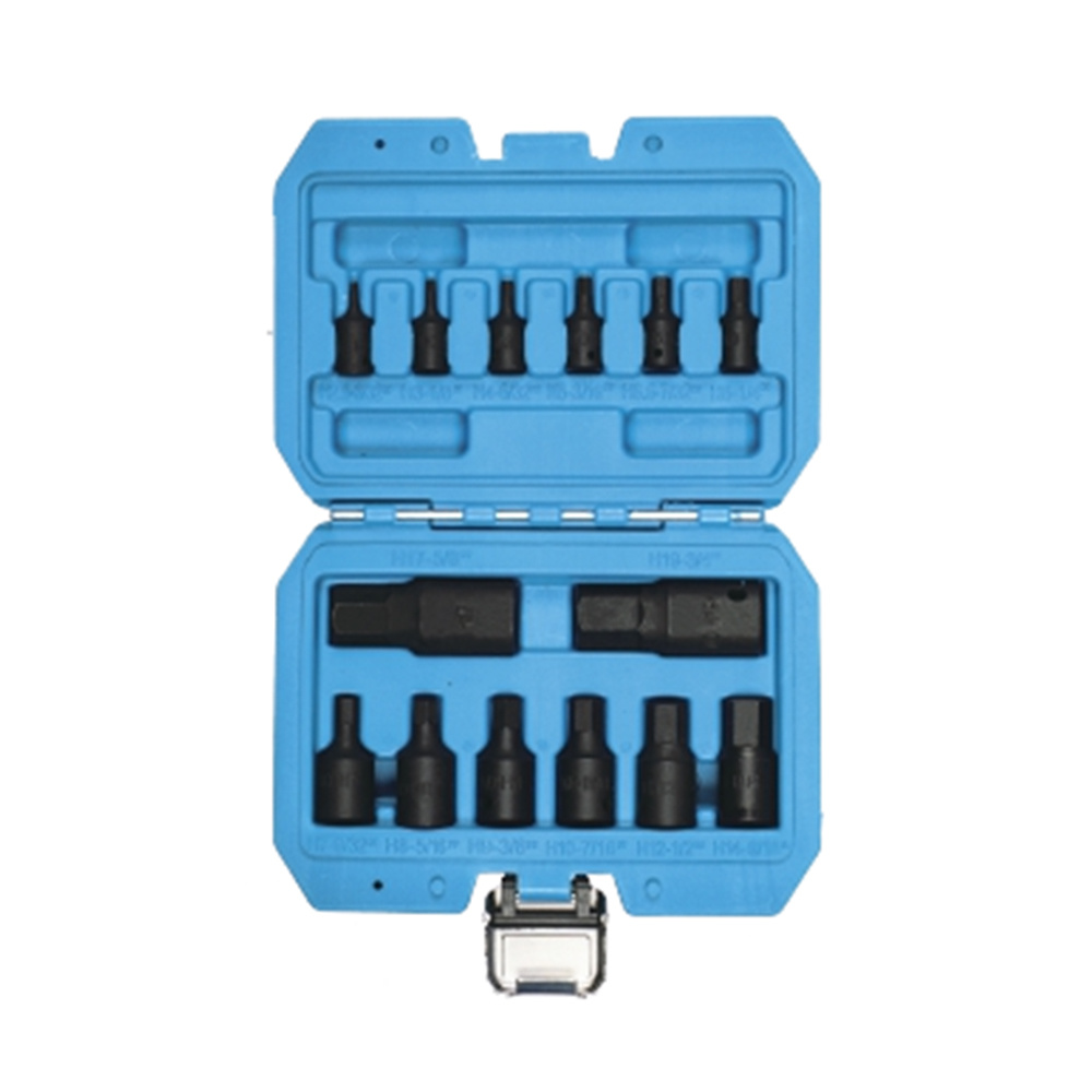 14Pcs Impact Grade Allen Bit Socket Set（SAE Hex Drive)