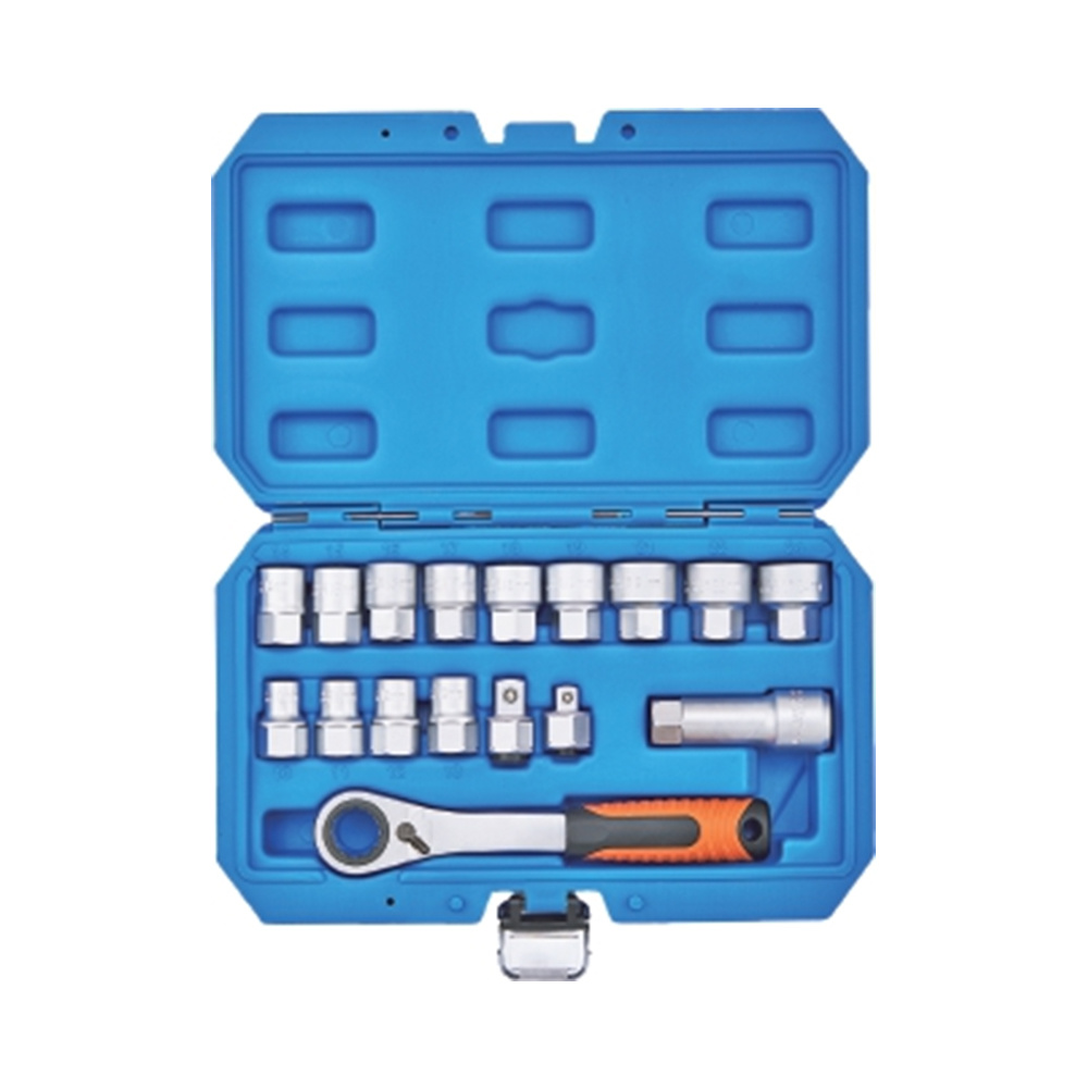 17Pcs 3/8" 1/2"dr Go through socket set