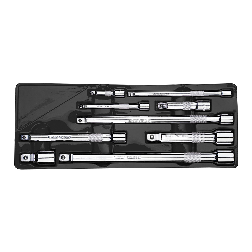 9 Pcs 1/4",3/8"&1/2" Wobble Extension Bar Set