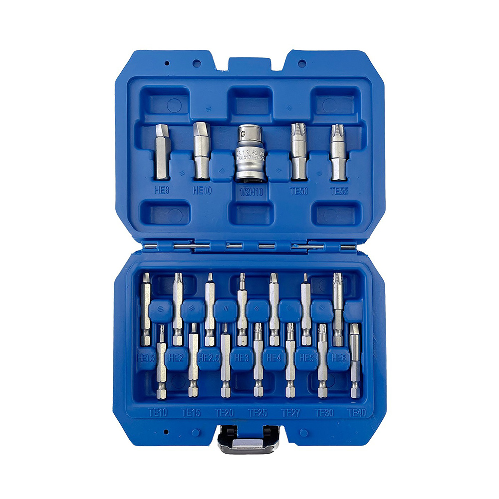 19Pcs Extractor Set for Torx & Hex Fittings