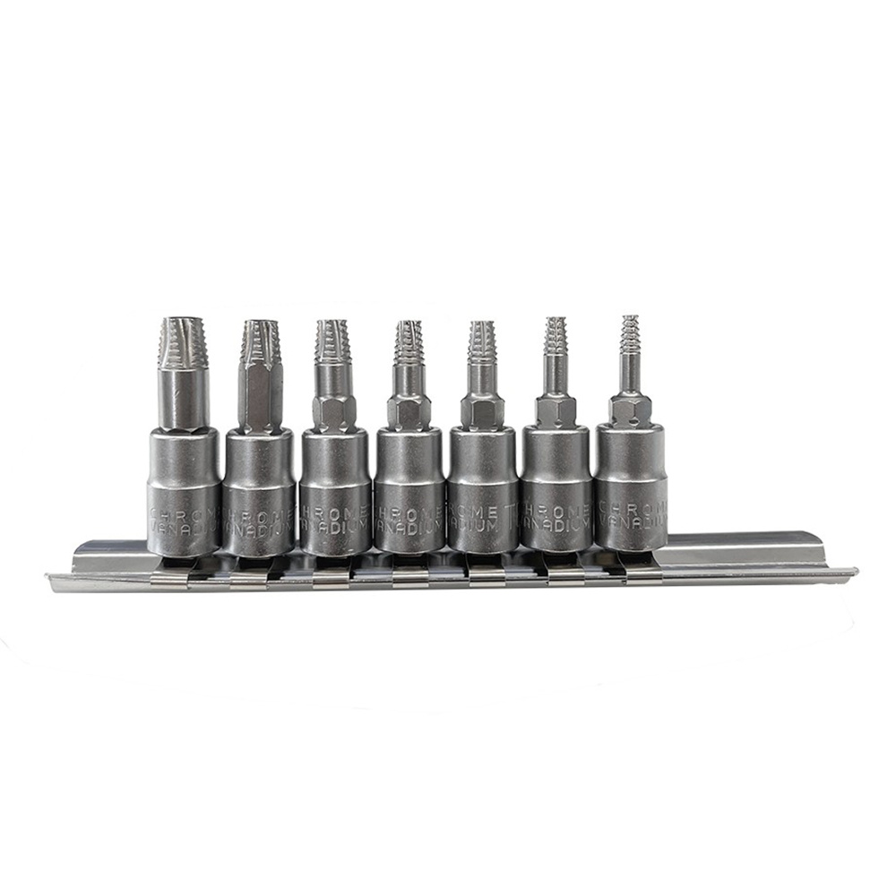 7Pcs 1/4" Dr. Damaged Torx Fastener Femoval Set