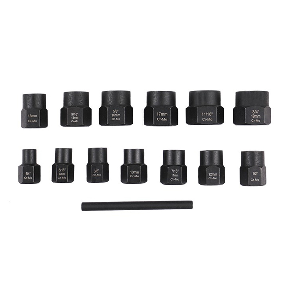 14 Pcs lmpact Bolt & Nut Remover Set