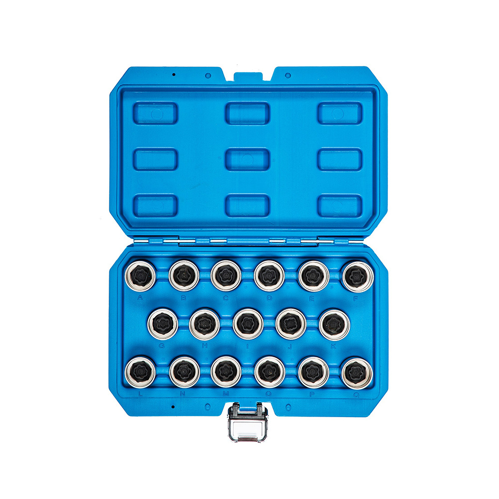 17 Pcs Wheel Locking Nut Key Set for Land Rover