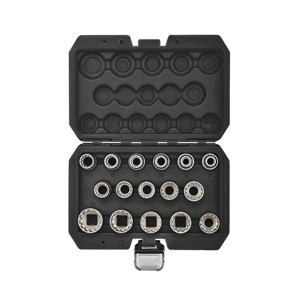 16 Pcs 1/2"Dr. Gear Lock Socket Set
