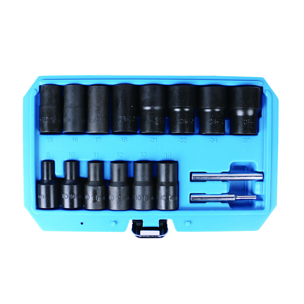 16pcs 1/2"Special Twist Socket Set, 8-27 mm