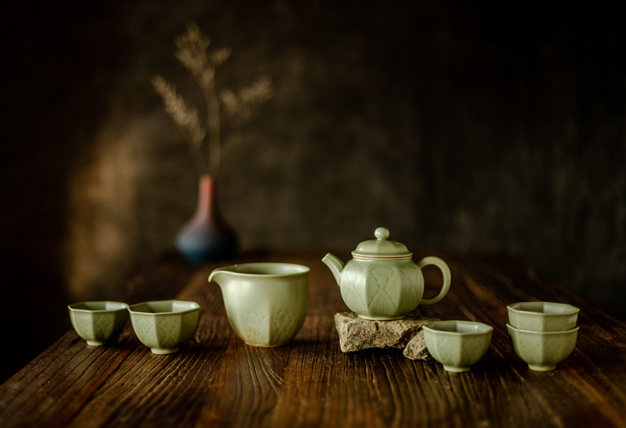 Octagonal Tea Set