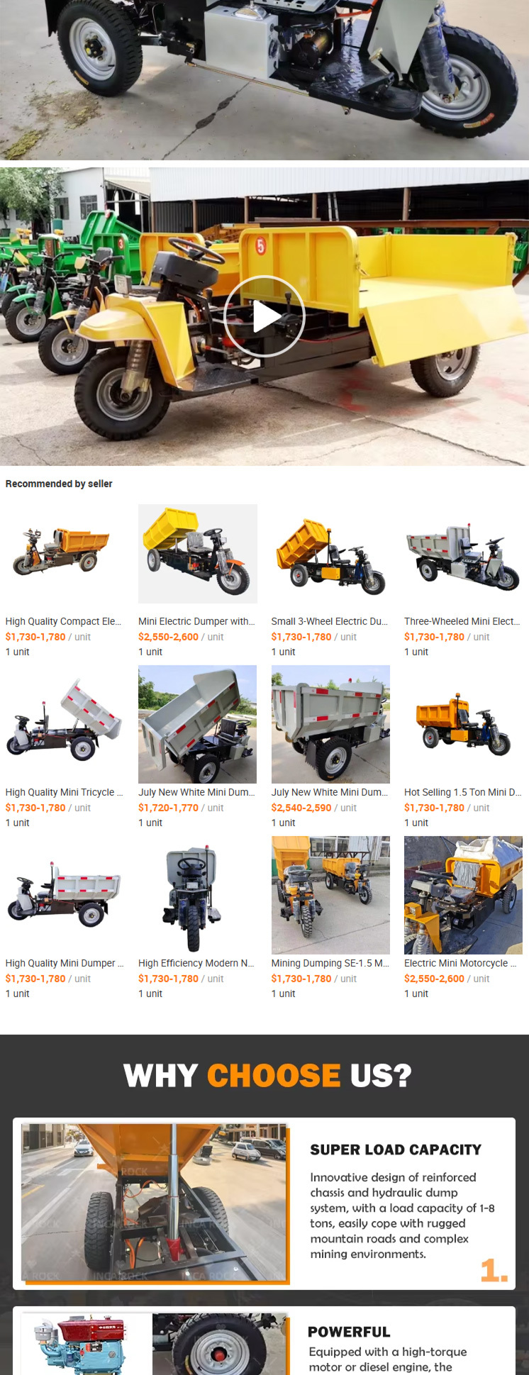 electric mini dumper