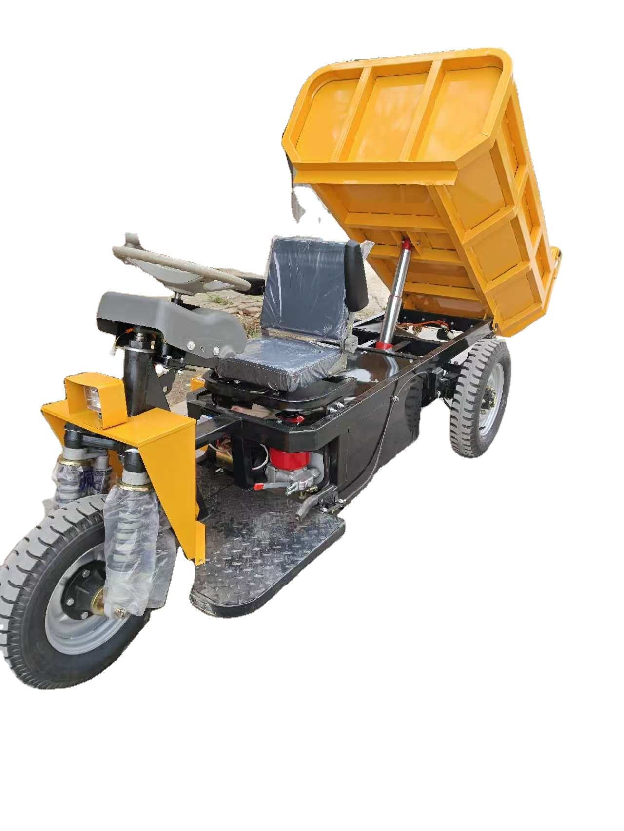 2.5-Ton Three-Wheeled Dump Truck with Steering Wheel for Mining Operations High Quality Mining Machine