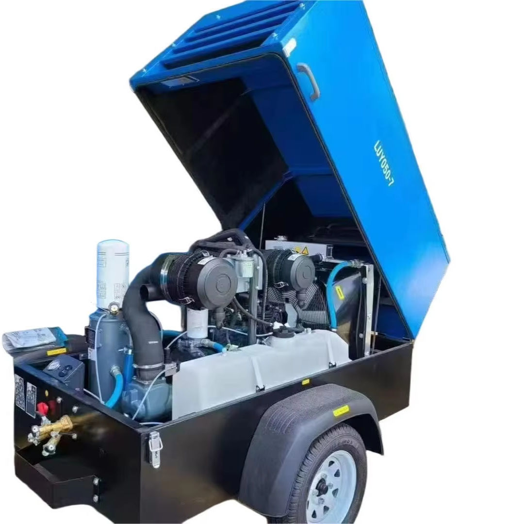 Small Silent air Screw Rotary Industrial Mobile Screw Compressor air Compressor and Other Mining Machinery
