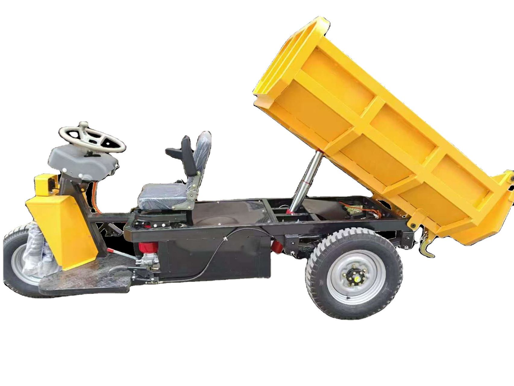2.5-Ton Three-Wheeled Dump Truck with Steering Wheel for Mining Operations High Quality Mining Machine