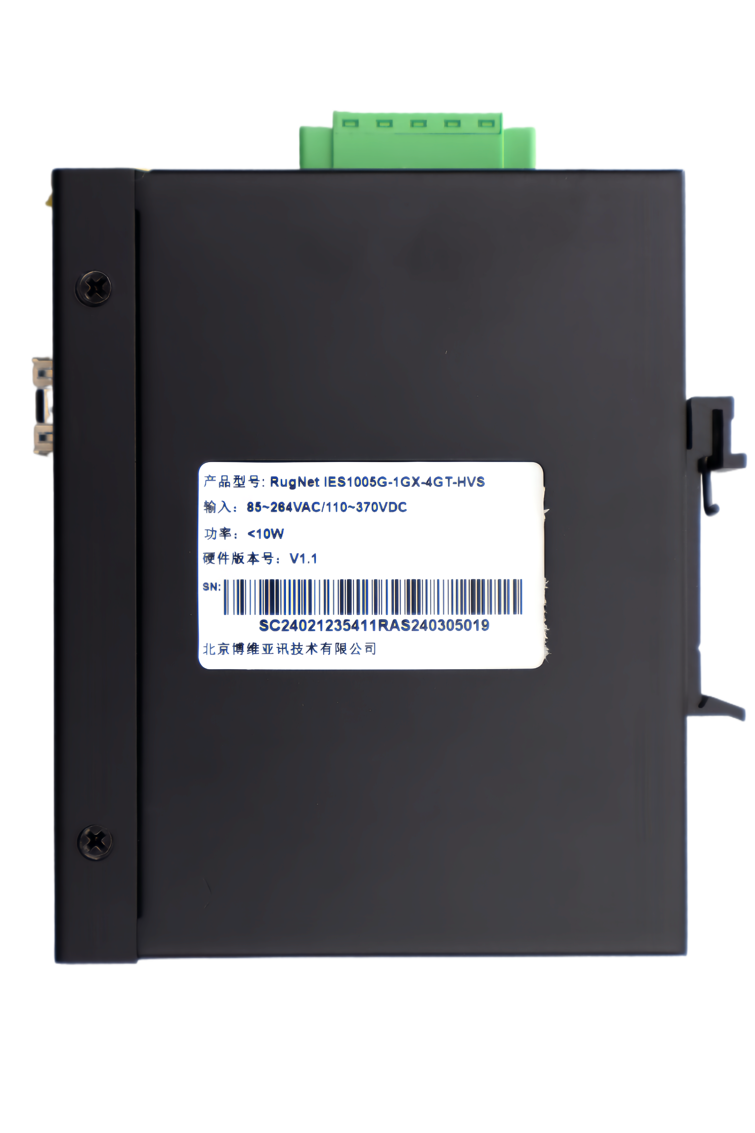 RugNet IES1005导轨式工业以太网交换机