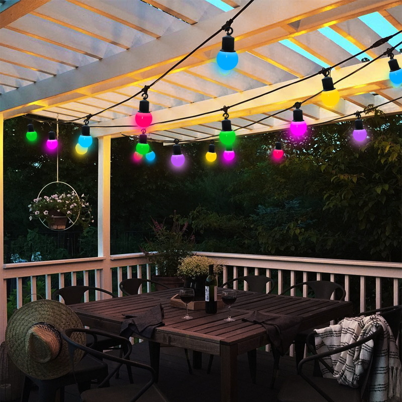 G40 Illusion String Light Outdoor Waterproof Internet Celebrity Party Birthday Wedding Night Market Bar Atmosphere Decoration Landscape Lamp