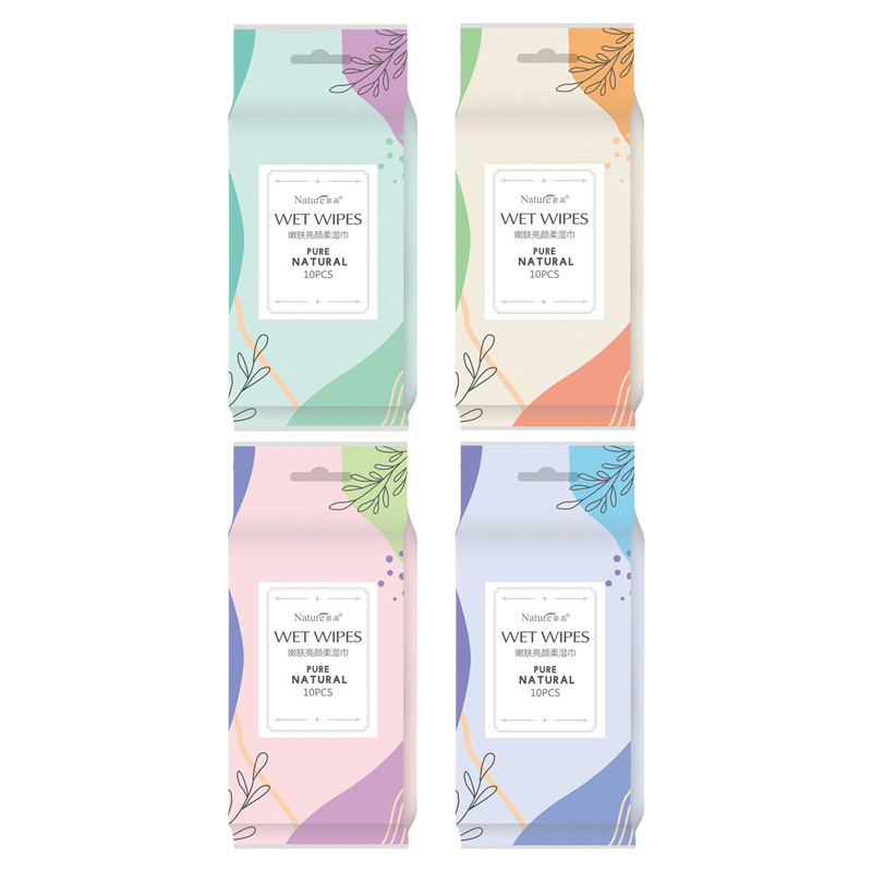 J-1082 Bijing Golden Four Seasons Moisturizing and Brightening Wet Wipes (10pcs/pack)