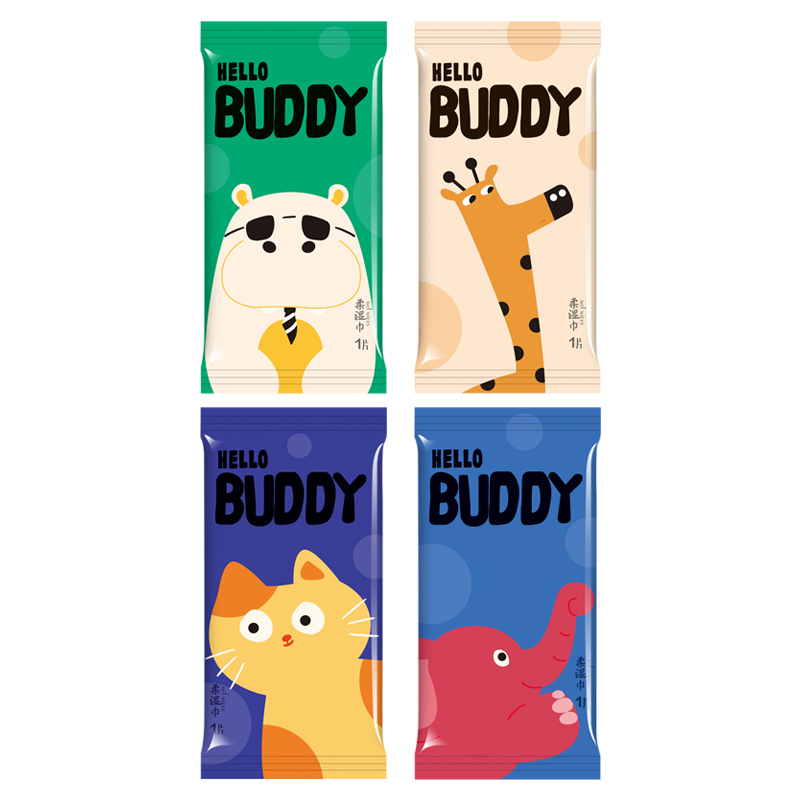 JB1042 2025 Boutique 10 Wet Wipes (Three Dimensional Bag Independent Packaging)