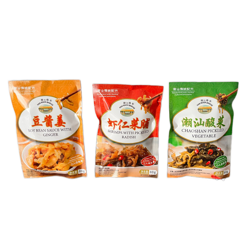 豆醬姜 蝦仁菜脯 潮汕酸菜