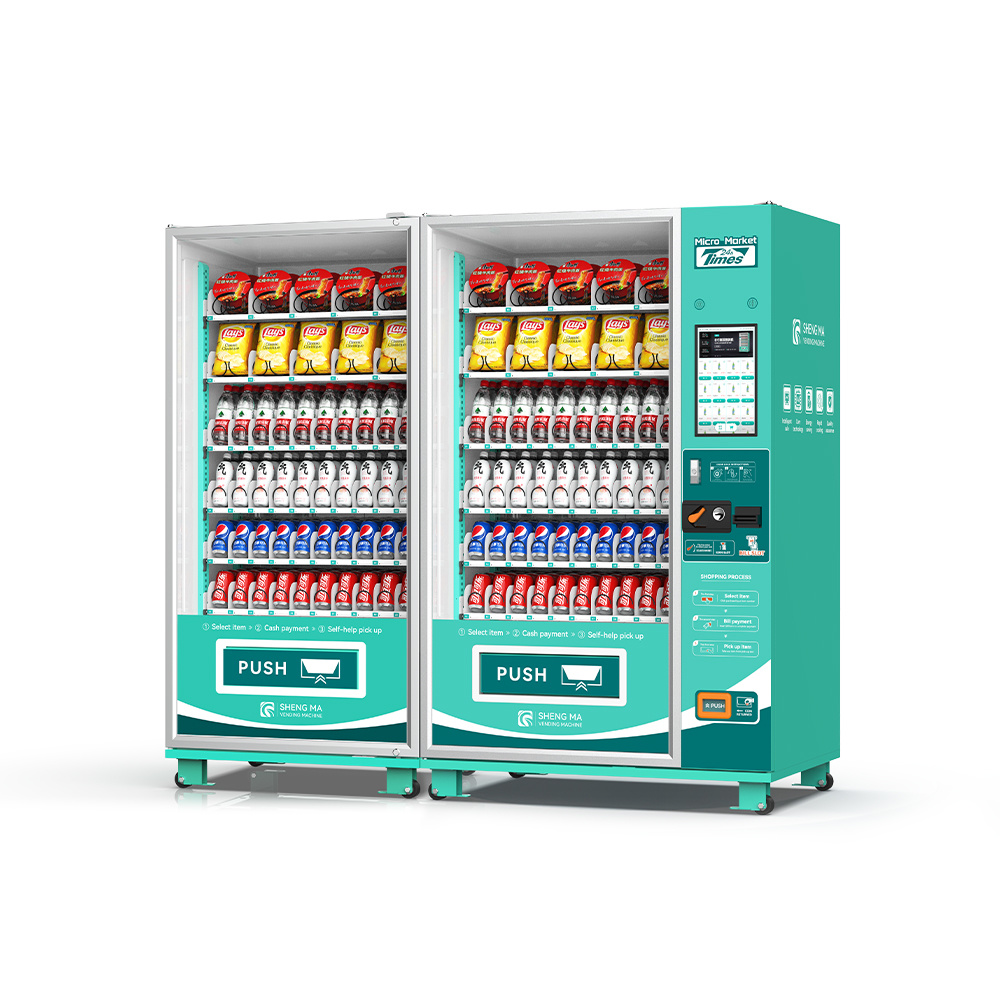 15. Inch Touch Screen Double Cabinet Drink Vending Machine