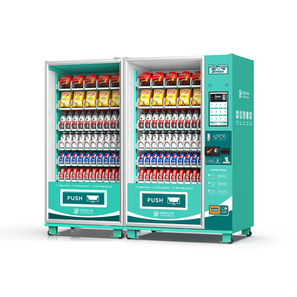 15. Inch Touch Screen Double Cabinet Drink Vending Machine