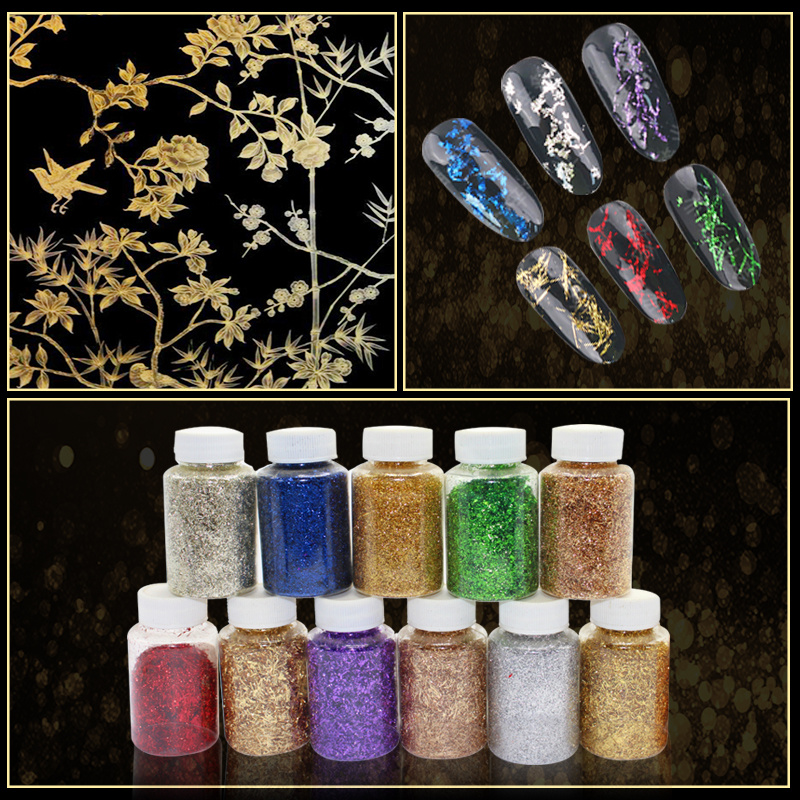 Jinsheng Gold leaf wire with 24 colors nail glitter construction