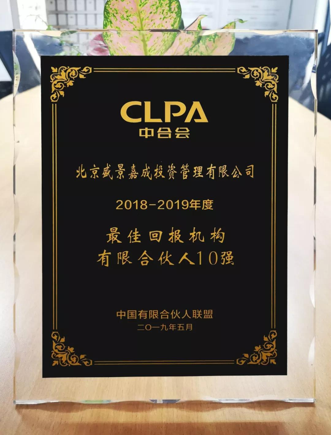 2018-2019年度最佳回报机构有限合伙人10强 2018-2019年度最佳回报机构有限合伙人10强