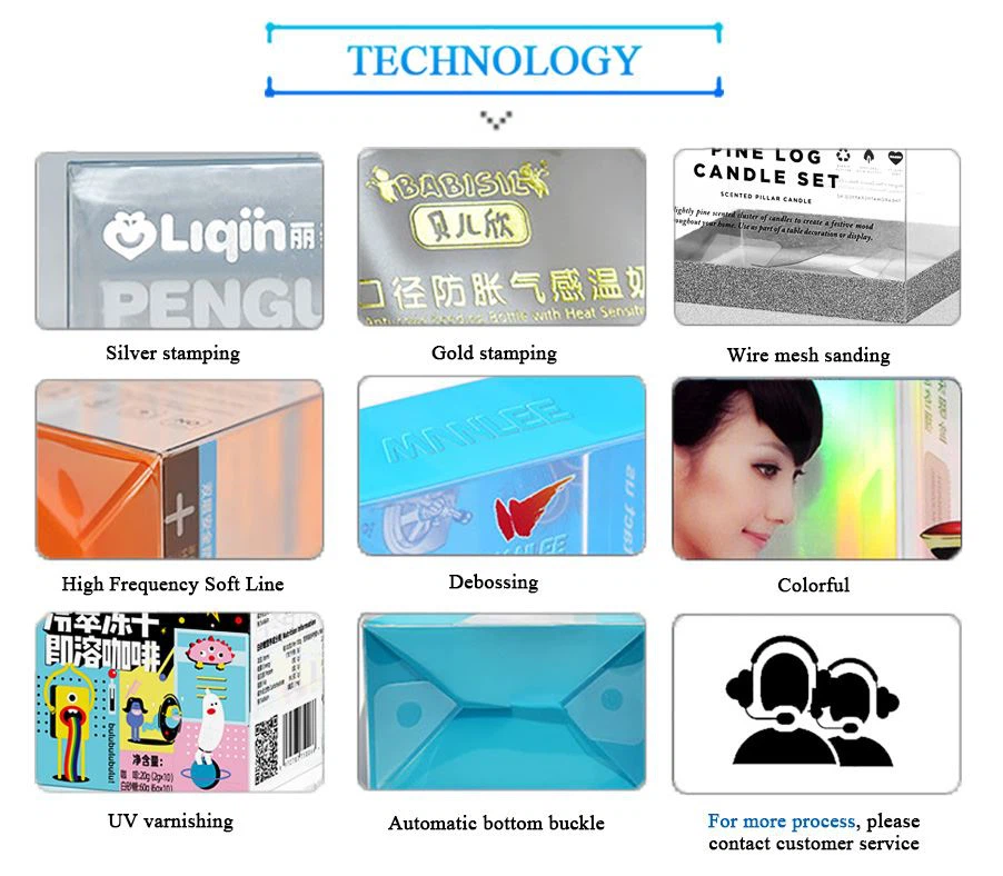Clear Customized Plastic Folding Box Packaging