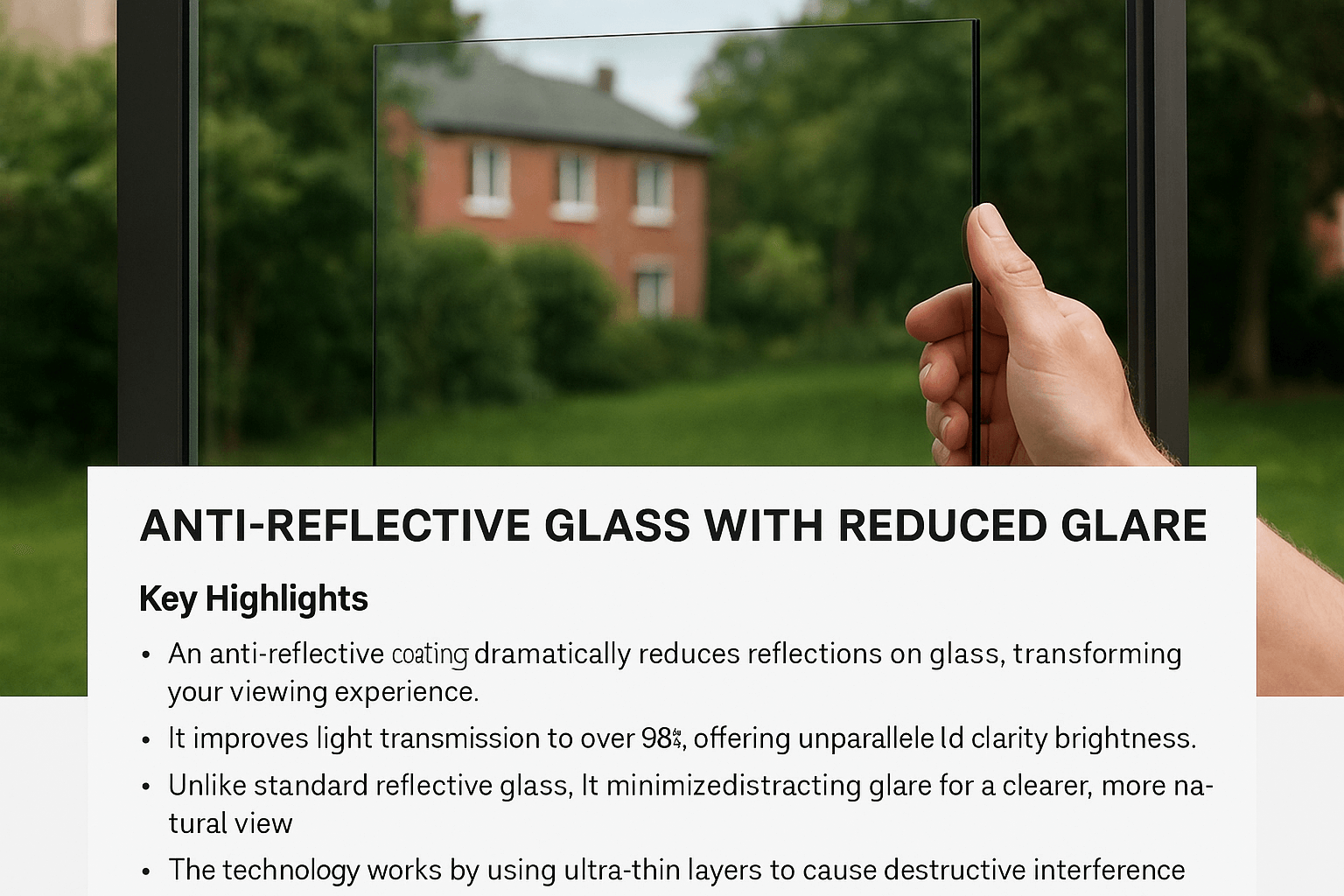 Anti-reflective glass with reduced glare