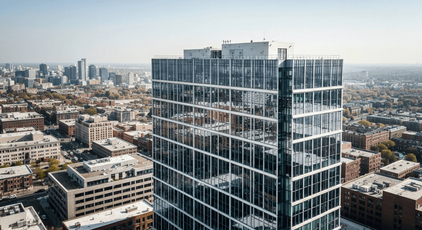Office building glass curtain wall