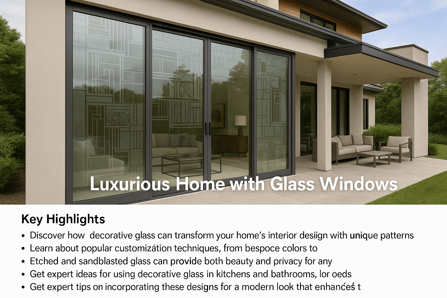 luxurious home with glass windows