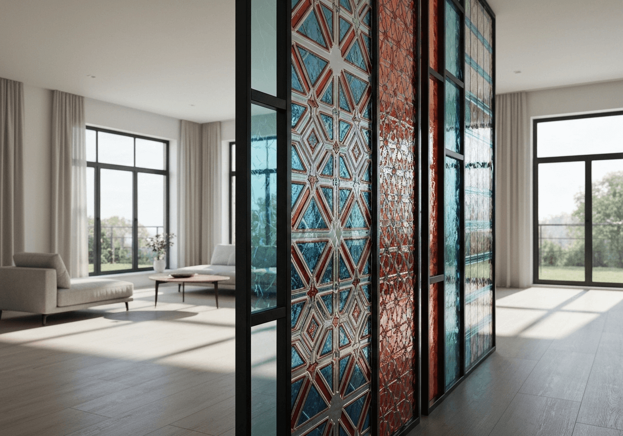 modern decorative glass panels