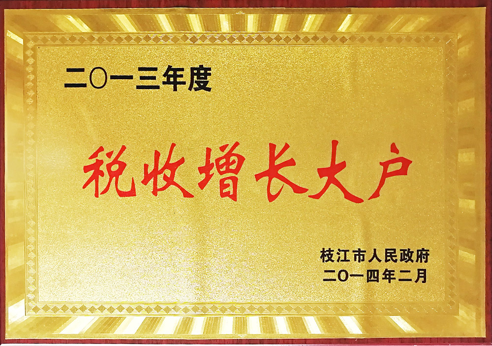 2013年度稅收增長大戶