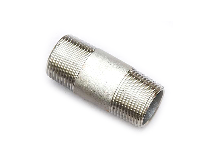 Double-headed threaded short section