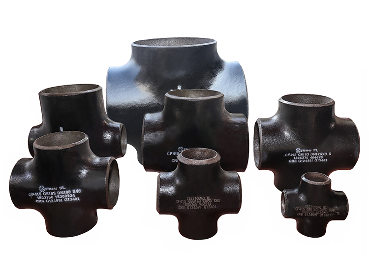 Carbon steel seamless and welded four-way fittings
