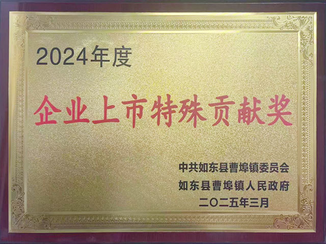 企業(yè)上市特殊貢獻獎