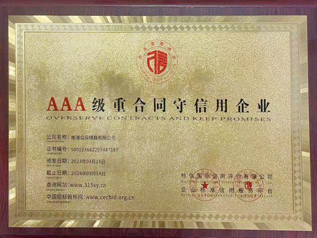 AAA級重合同守信用企業(yè)