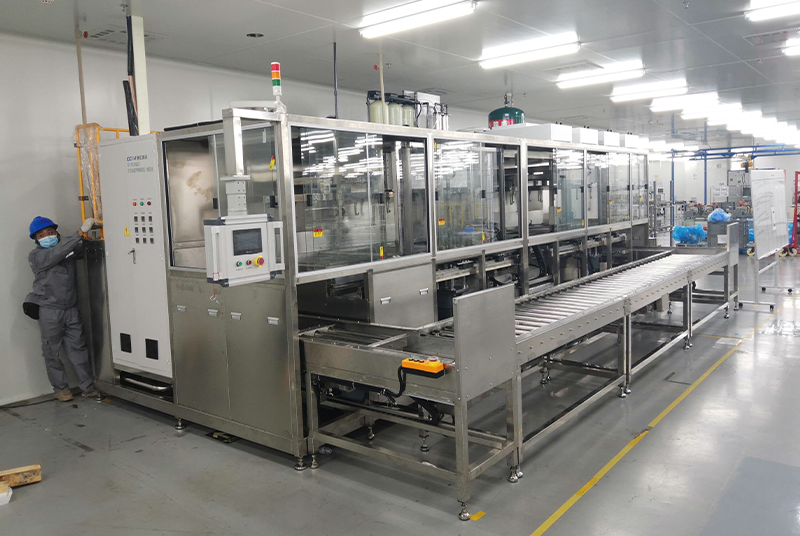 Automatic transmission gear shaft cleaning machine