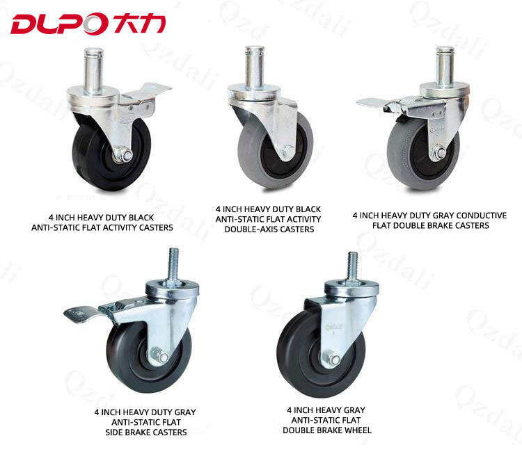 Anti-static caster wire brake