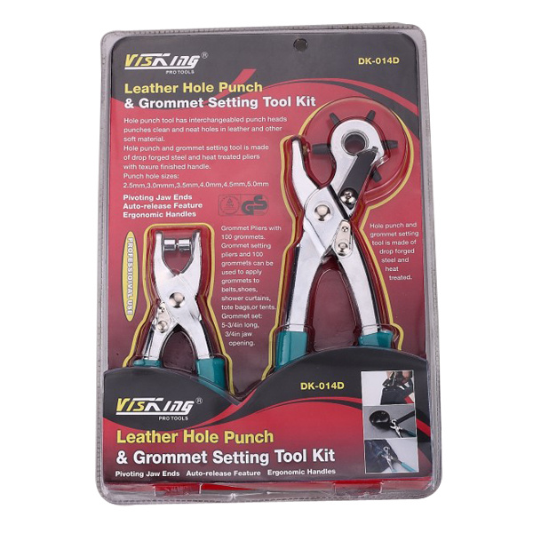 2PC Leather hole punch & grommet setting tool kit